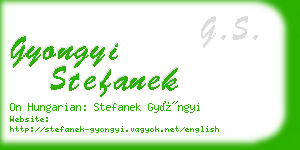gyongyi stefanek business card